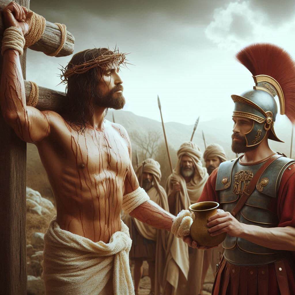 o que deram para jesus beber na cruz