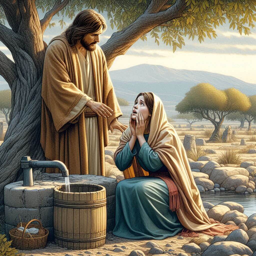 qual o receio da samaritana diante do pedido de jesus