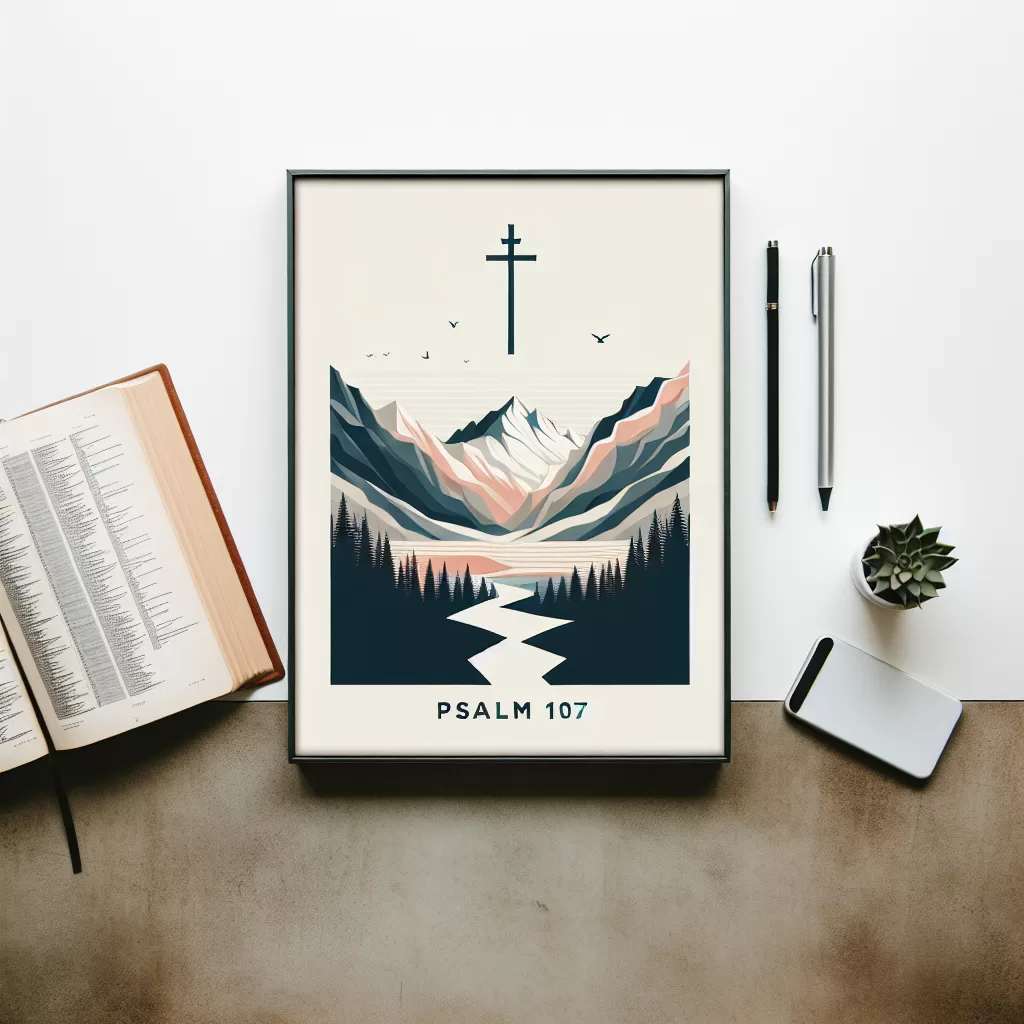 Imagem representativa sobre o que diz o salmo 107, gerada por IA.